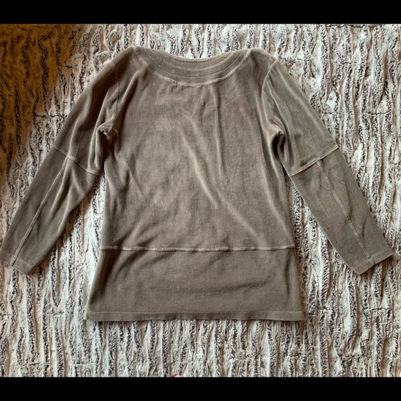 XS Soft Surroundings Velvet Gray/Taupe Pullover - Picture 2 of 6